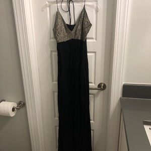 Cleobella Sequin & Black Maxi Dress